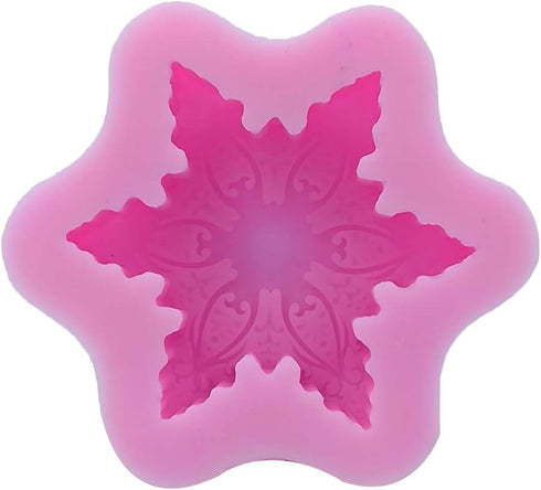 Christmas Snowflake Silicone Mold for Handmade Soap, Crafts, Candle, Chocolate, Muffins, Ice...