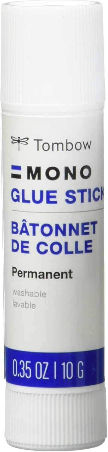 Tombow Mono Glue Stick, White 3 Pack...