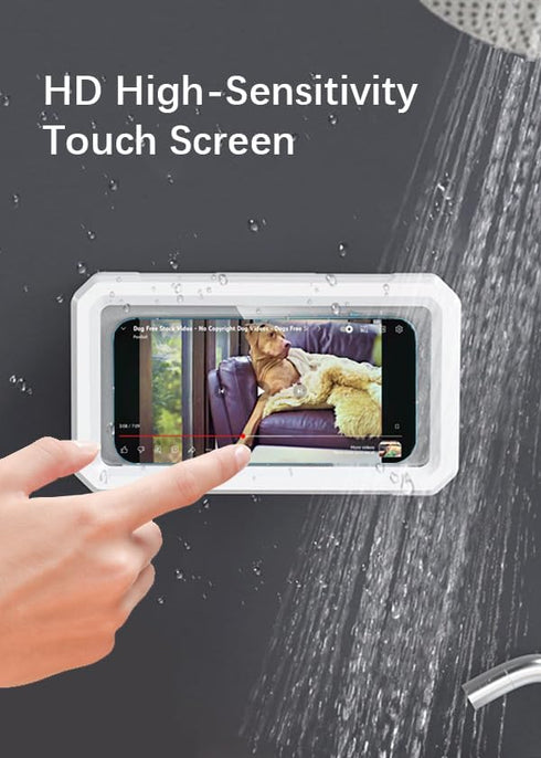 Shower Phone Holder Waterproof 480° Rotation Adjustable Phone Stand Case Mount for Bathroom Bathtub Kitchen Wall, Anti-Fogging Shower Phone Case, ...