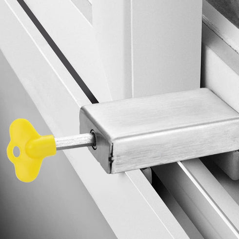 WANLIAN 1PCS Door Window Lock Stopper Adjustable Thick Sliding Safety Anti theft Children Security LockChild Plastic Steel Aluminium Rails Limit W...