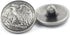 Bezelry 12 Pieces Bald Eagle Coin Style Metal Shank Buttons. 21mm (13/16 inch) (Gray Silver)...