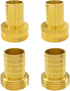 Hooshing 3/4" Garden Hose Repair Kit Solid Brass Male and Female Hose End Mender Fitting with Clamps...