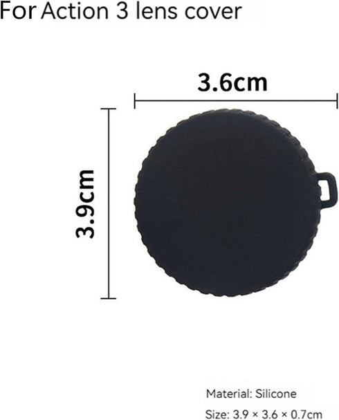 2 Pack Silicone Lens Cap Fit for Action 3 / Action 4 Sports Camera Accessories Protective Lens Dust Cover...