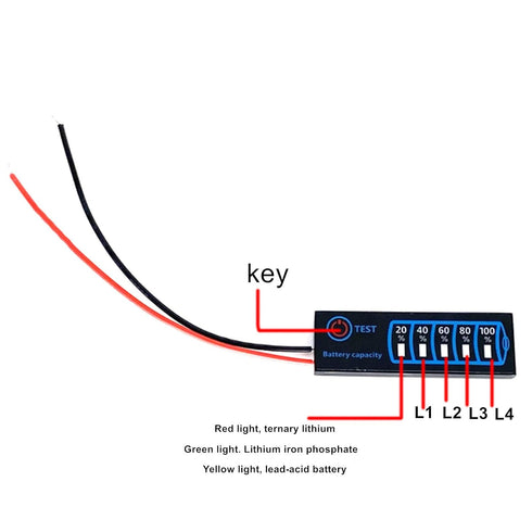 5PCS 2S-8S DC5-30V 12V/24V Lithium Battery Charge LED Display Tester BMS Lifepo4 Li-po Li-ion Capacity Test Power Level Indicator Board Power...
