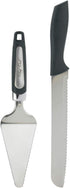 Professional Pie Server Set - 100% STAINLESS STEEL - Set Includes Cutting Spatula with Serving Knife - Perfect for Serving Cake, Pizza, Pies, Dess...