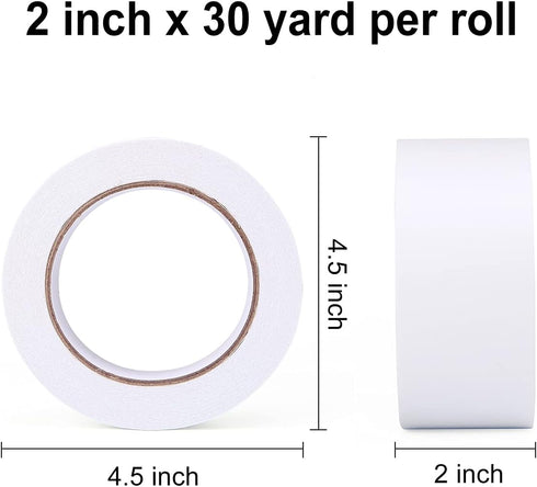 Clear Double Sided Tape Sticky Tape, 2 Inch by 30 Yards (1 Roll), High Duty Adhesion Permanent Double-Sided Adhesive Tape for DIY Arts, Crafts, Ph...