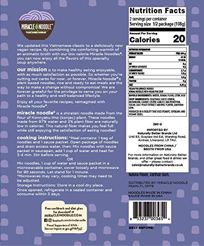 Miracle Noodle Ready-to-Eat Meal Pho, 0.43 lb...