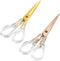 2 Pack Clear Acrylic Gold, RoseGold Stainless Steel Craft Scissors for Office, Home, School (Gold+RoseGold)...