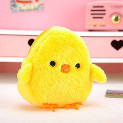 Unomor Zipper Wallet 6Pcs Lovely Small Yellow Chicken Coin Purses Chick Shape Change Purses Wallets...
