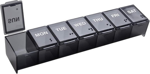 EZY DOSE Weekly (7-Day) Daily Pill Case, Medicine Planner, Vitamin Organizer, Supplement Container, Convenient and Easy to Use, Large Compartments...