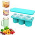 Silicone Ice Cube Tray for Tumbler Cup, 3pcs Ice Cube Maker With Lid for 20-30oz Stanley, for Cocktails, Whiskey, Drinks, Coffee (blue)...