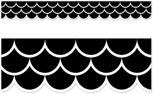 CTP Black Scallops EZ Border for Classroom Bulletin Board Border for Classroom (Creative Teaching Press 10674)...