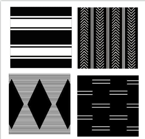 Adabana Outdoor Waterproof Pillow Covers 18x18 Inch Set of 4 Black and White Modern Geometric Throw Pillows Cover Decorative Boho Pillow Covers fo...