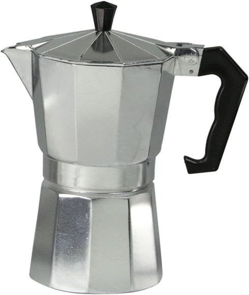 Authentic 6 Cup Demitasse Shot Aluminum Stovetop Espresso Maker by Home Basics | Safety Release Valve | Italian Style Moka Pot for Rich, Aromatic ...