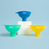 3pc Wide Mouth Canning Funnels for Filling Bottles and Mason Jars | Large Spout Quick Fill Food Grade Plastic Funnels for Kitchen Use (Blue, Green...