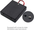 4Pcs AA Battery Holder with Leads Wires ON/Off Switch and Screw Cap Case Back Cover Connection 4 Slots x 1.5V Battery Spring Clip Storage Box (4-P...