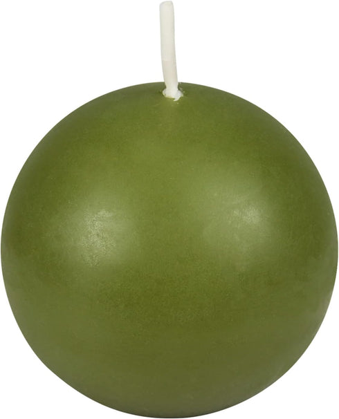 Zest Candle 6-Piece Ball Candles, 3-Inch, Sage Green...