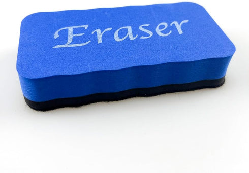 Magnetic Whiteboard Erasers, 2-Pack, Red and Blue, Long-Lasting Magnet for Dry Erase Board...