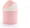 Desktop Mini Plastic Waste Garbage Can with Lid, Stylish Countertop Trash Bin Table Waste Paper Basket Round Small Trash Can for Office Bathroom C...
