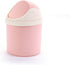 Desktop Mini Plastic Waste Garbage Can with Lid, Stylish Countertop Trash Bin Table Waste Paper Basket Round Small Trash Can for Office Bathroom C...