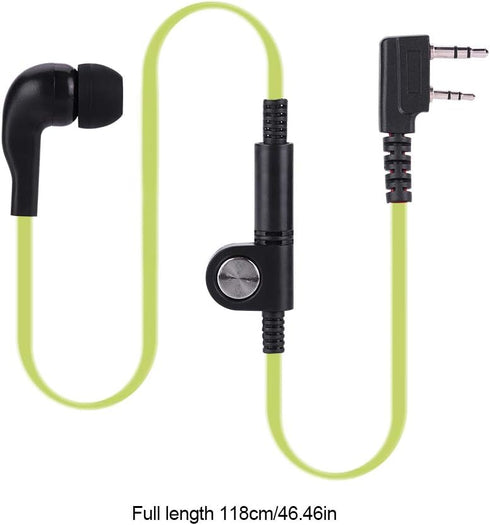 Walkie Talkie Earpiece with Mic, 2Pin 2.5mm&3.5mm Single Wire Headphone Universal Walkie Talkie Headset Suitable for K Head 2pin walkie Talkie Rad...