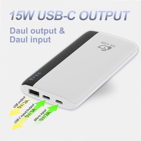 SLuB Portable Charger, 12000mAh Power Bank, 3A Fast Charging Battery Pack, LED Display, Portable Phone Charger, Slim Portable Phone Battery Charge...