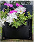 Cloth 2 Pocket Saddlebag Hanging Vertical Garden Fence Bag Planter Pocket for Yard and Garden Home Decoration-Hangs flowers on both sides of The f...