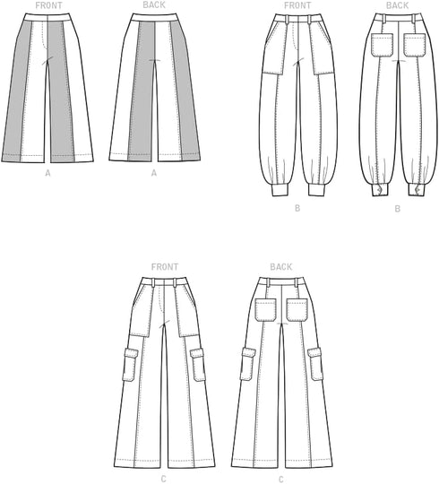McCall's Misses' Cargo Pants Sewing Pattern Kit, Code M8206, Sizes 6-8-10-12-14, Multicolor...