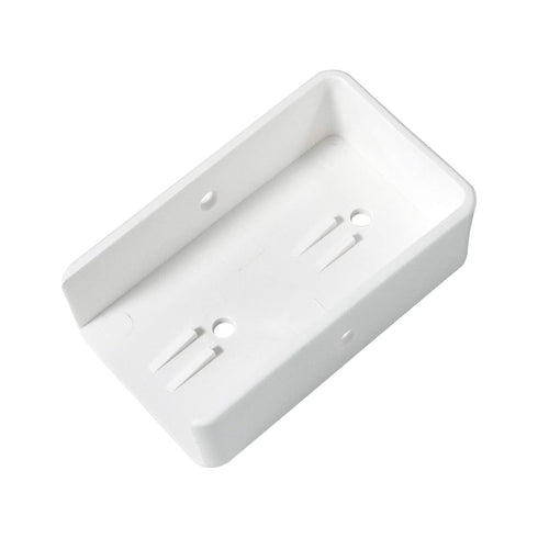 2PCS 2" x 3.5" Vinyl Fence Brackets, Rail Mount Bracket, Vinyl Fence Parts, Screws Included, White...