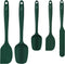 HOTEC High Heat Resistant Food Grade Silicone Rubber Spatula Set for Baking, Cooking, and Mixing Non Stick Dishwasher Safe BPA-Free Dark Green Set...