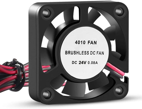 3D Printer Cooling Fan, 40mm x 40mm x 10mm Blower Cooling Fan with 2 Pin Terminal for Hotend Extruder Heatsinks Makerbot MK7 MK8 CPU Chip (24V 0.0...