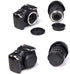 Front Body Cap & Rear Lens Cap Cover Compatible for Canon T8 T8i T7 T7I T6 T6i SL3, 90D 80D 77D 70D 7D 6D Mark II/I, 5D Mark IV/III/II kit EF/EF-S...
