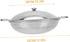 Zerodeko 1 Set Stainless Steel Griddle Chinese Wok Asian Noodles Saute Pan with Lid Korea Noodle Ramen Pot Non Stick Skillet Stainless Steel Saute...