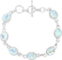 Oval Shape Natural Gemstones Statement Bracelet for Women - 925 Silver Plated Handmade Birthstone Bohemian Vintage Style Women's Jewelry Gifts for...