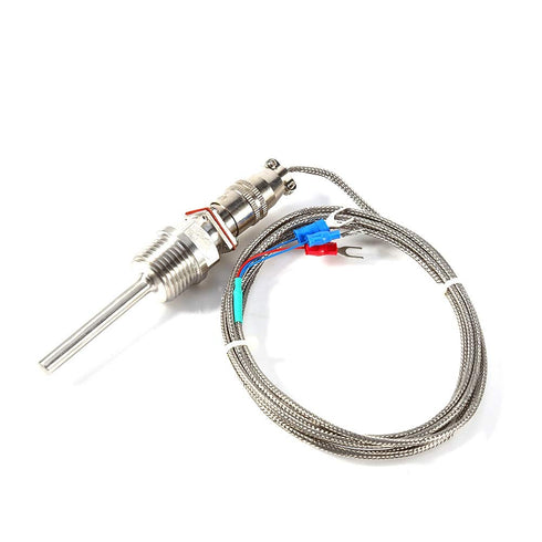 Akozon RTD PT100 Waterproof Temperature Sensor 1/2" NPT Threads with 2 Meter Cable...