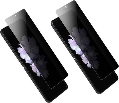 UEEBAI for Samsung Galaxy Z Flip 5 5G Privacy Screen Protector, 2 Pack 9H Hardness Anti Spy Private Tempered Glass Film Bubble Free Film Case Frie...