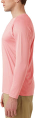 Men's UPF 50+ Rash Guard Swim Shirt Long Sleeve Moisture Wicking Quick Dry Lightweight Wrinkle-resistant Fishing Running, Coral Pink, Medium...