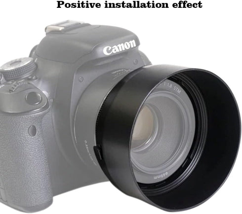 50mm Lens Hood for Canon EF 50mm f/1.8 STM (Not for EF 50mm f/1.4),ES-68 es68 Lens Hood,HUIPUXIANG Compatible with 49mm Filters and 49mm Lens Cap...