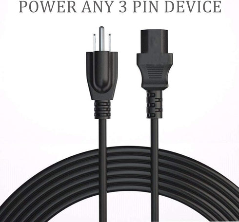 Power Cord Cable Compatible for Instant Pot, Electric Pressure Cooker, Power Quick Pot, Rice Cooker, Soy Milk Maker, Microwaves, Coffee Pot and Mo...