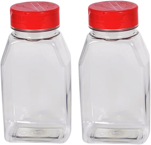 Skyway Supreme Large 16 OZ Plastic Spice Bottles Seasoning Containers Jars - Flap Cap Pour and Sifter Spice Shaker - Refillable Perfect For Storin...