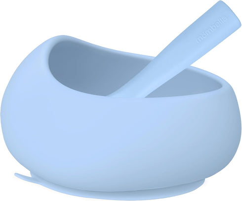 Mombella Silicone Suction Bowls for Baby 6 Months Up, Durable Baby Food Bowls and Spoons Feeding Set, reducing meal messes, Non-Slip Design, BPA-F...