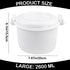 DOERDO Microwave Rice Cooker Round Microwave Food Container Vegetable Steamer Pot Microwave Cookware for Rice Chicken Pasta, 7.8x6.1 Inch...