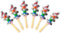 6Pcs Wooden Jingle Hand Bells,Rainbow Handle Wooden Bells Jingle Stick Shaker Rattle Baby Kids Children Musical Toys...
