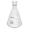 Glass 24/40 Erlenmeyer Flask, Borosilicate Glass Heavy Wall Flask with 24/40 Standard Taper Outer Joint, 250 ml...