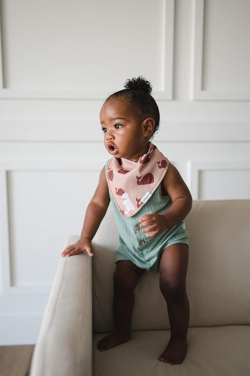 Brown Baby Bandana Bibs For Boys 5-Pack 100% Organic Cotton Drooling Teething Newborn 0-6 months Infant 6-18 months Toddler 18-36 months...