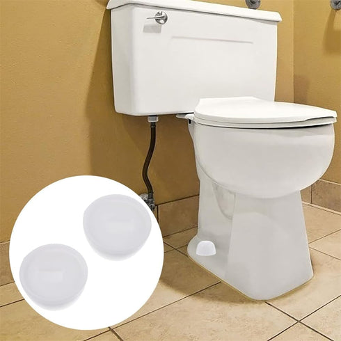 4Packs Universal Toilet Bolt Caps, Round Plastic Push-On Toilet Bowl Bolt Caps Covers, with Extra Washers for Easy installation, 0.67 Inch Height,...