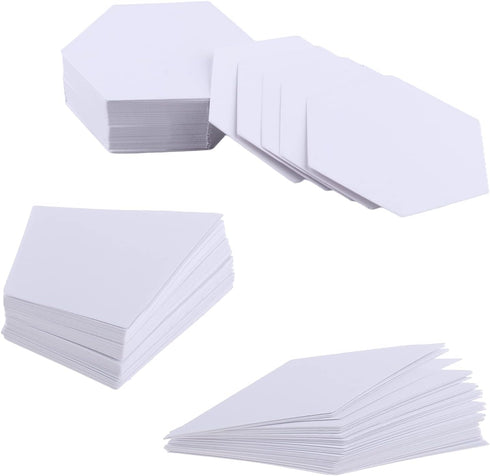 300Pcs Paper Quilting Templates English Paper Piecing DIY Patchwork Sewing Crafts...