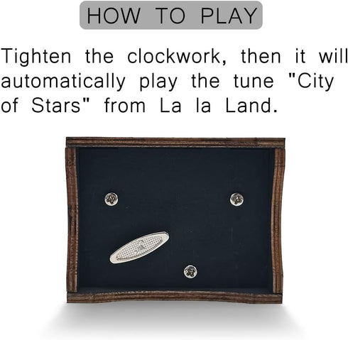 Sooharic La La Land Music Box Wind Up, 18 Note Mechanism Antique Carved Music Box (La La Land)...