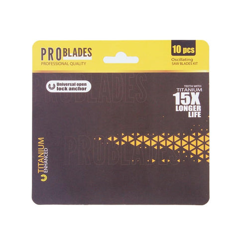 10 Pcs Oscillating Saw Blades: Premium Metal Cutting Kit for Versatile Multi-Tool Use - includes 3 Titanium Durable Blades for Metal, Nails, Wood,...