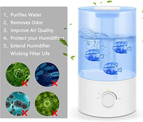 12PCS Universal Humidifier Cleaner Fish,Demineralization Cleaning Ball for Most Humidifier & Fish Tank, Purifies Water, Eliminates White Dust and ...